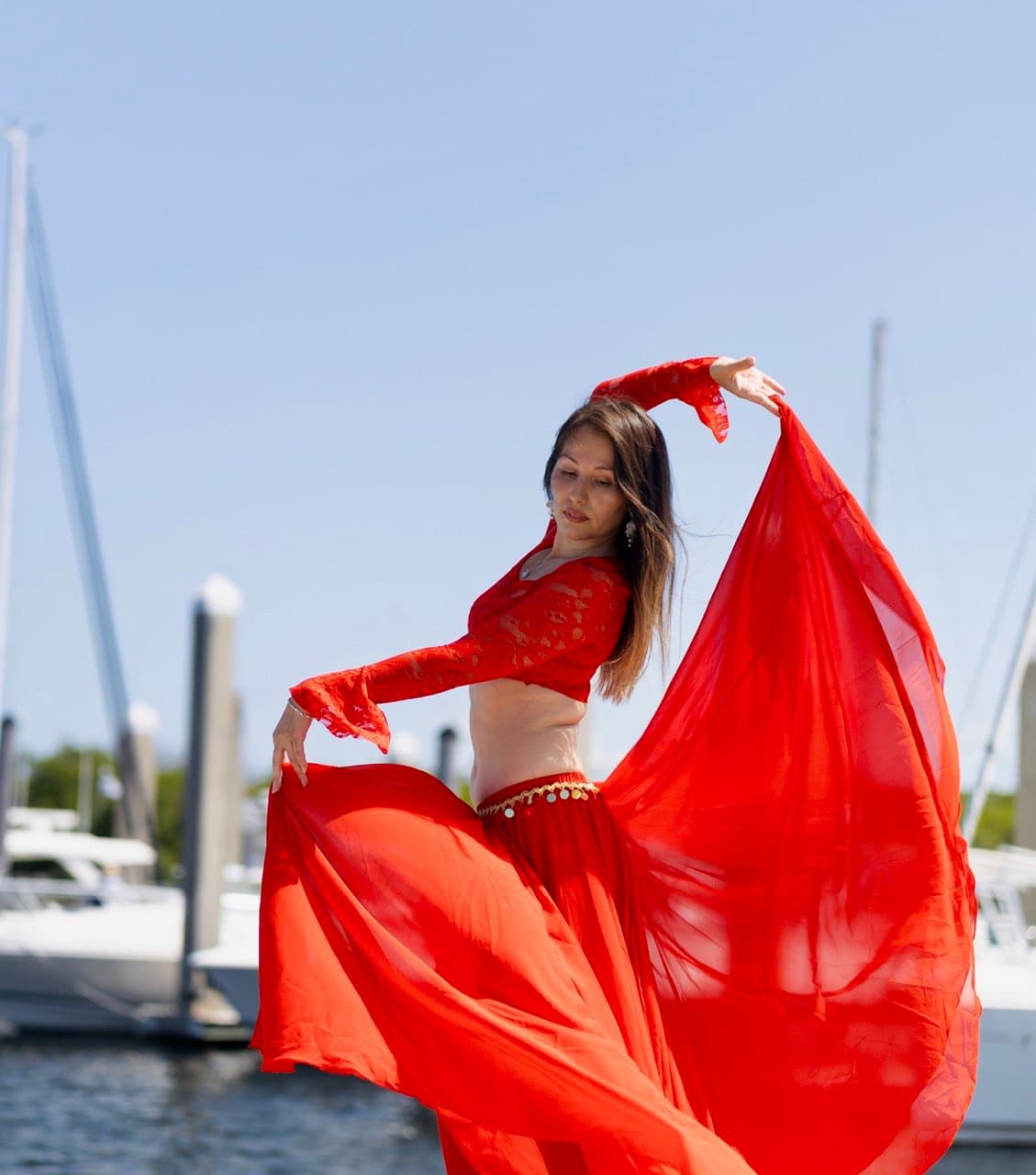 Belly dance class — movement and technique